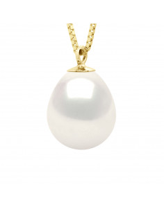 Colliers Perle Poire - Tailles de 7 à 11 mm - Chaîne...