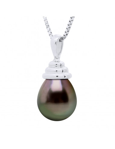 Pendentif Perle de Tahiti Poire 9-10 mm -...