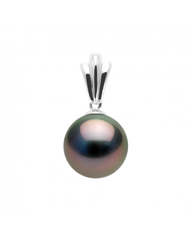 Round Tahitian Pearl Pendant 12-13 mm - Chain...