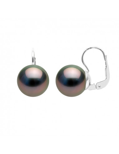 Tahiti Round Bead Earrings 9-10 mm - Sleeping...