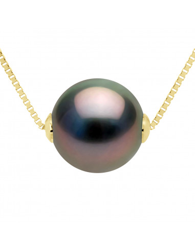 Collier Prestige Perle de Tahiti Ronde 10-11 mm - Chaîne Vénitienne - Or 750 - FABALO
