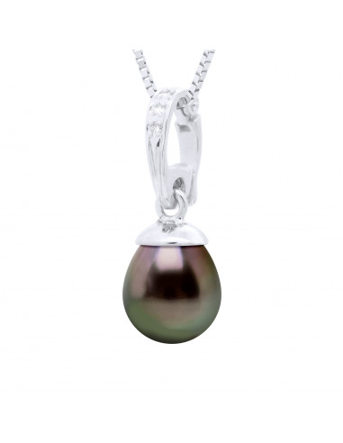 Pendentif Perle de Tahiti Poire 8-9 mm -...
