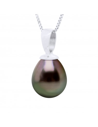 Pendentif Perle de Tahiti Poire 9-10 mm -...