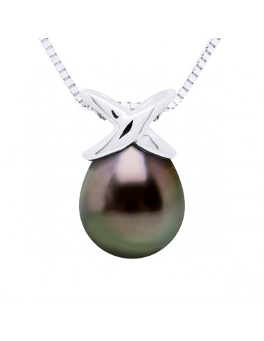 Collier Perle de Tahiti Ovale 8-9 mm - Chaîne Vénitienne - Or 375 - RAPANAKA