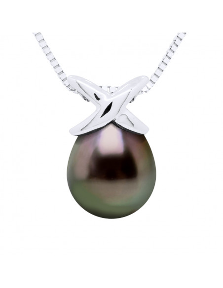 Oval Tahiti Pearl Necklace 8-9 mm - Venetian Chain - Gold 750 - Fakahina