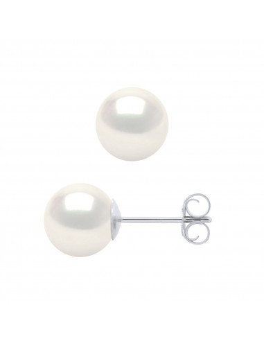 Boucles d'Oreilles Perles BOUTONS - Plusieurs Tailles Disponibles - Or 750 - NEUILLY