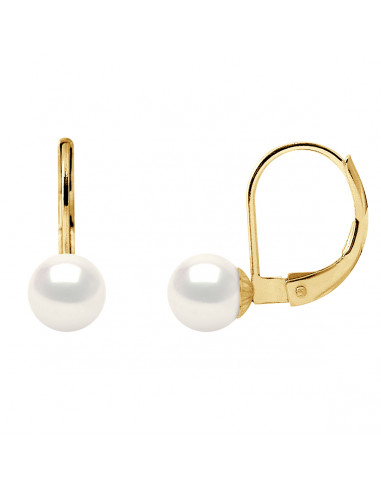 Boucles d'Oreilles Perles 6-7 mm - Système...