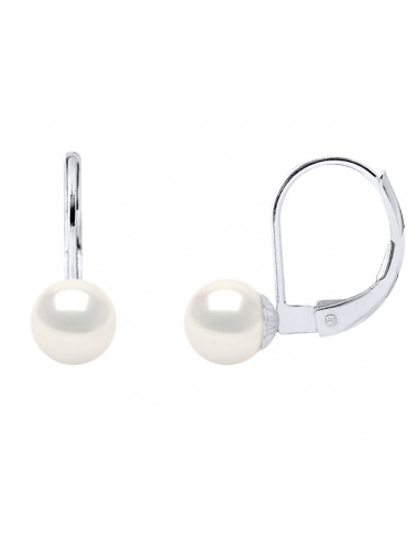 Boucles d'Oreilles Perles 6-7 mm - Système Dormeuses - Or 375 - ALESIA