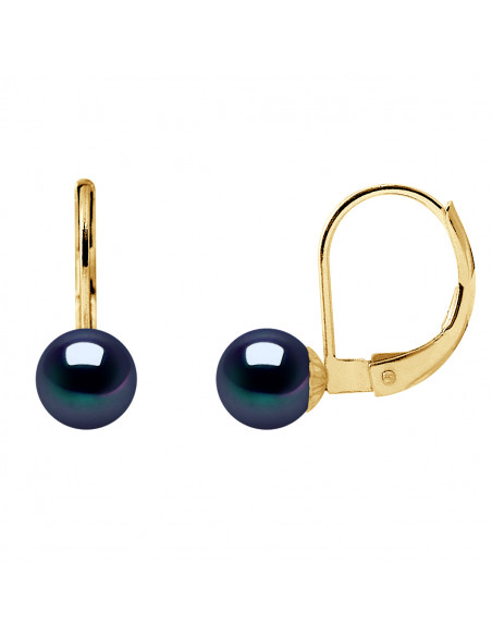 Earrings Beads 6-7 mm - Sleeve System - Gold 375 - Alesia