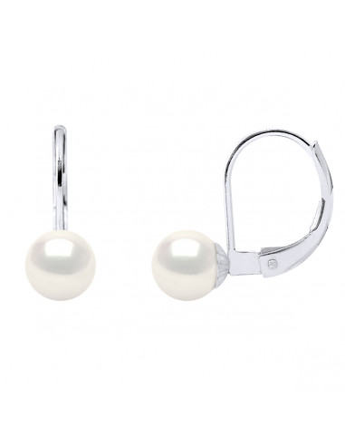 Boucles d'Oreilles Perles 6-7 mm - Système...