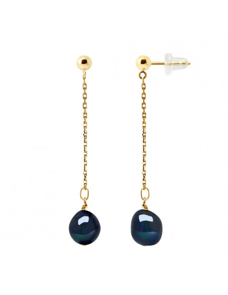 Boucles d'Oreilles Pendantes Perles Baroques 8-9 mm - Or 375 - MARAIS