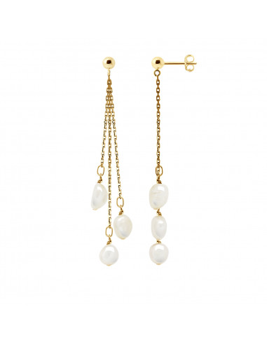 Boucles d'Oreilles Pendantes Perles Baroques...
