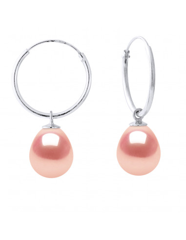 Boucles d'Oreilles Perles Poires 9-10 mm -...