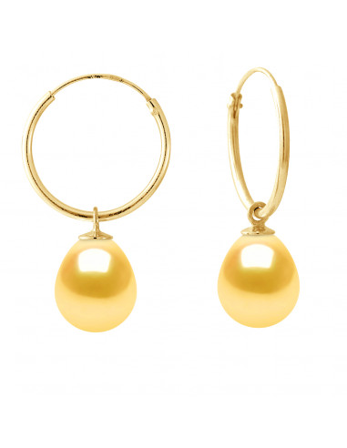 Earrings Pearls Presses 9-10 mm - Creole System...