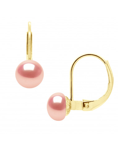 Boucles d'Oreilles Perles 6-7 mm - Système...