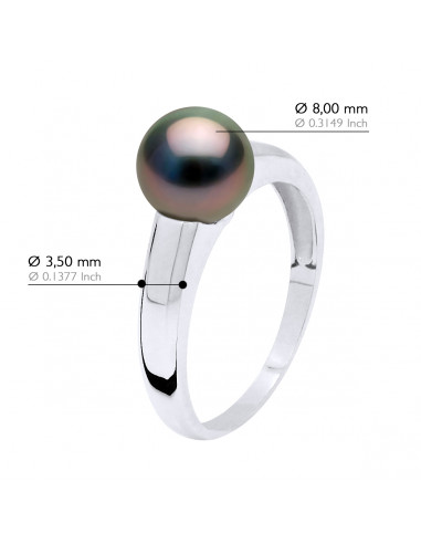 Tahitian Round Round Round 8-9 mm - Gold 750 -...