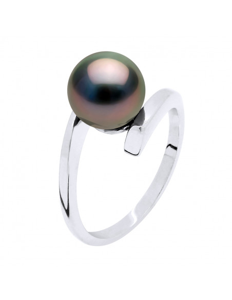 Sticker Ring - Tahitian Pearl Round 8-9 mm - Gold 375 - Poe