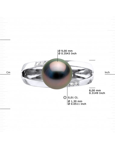 Ring Round Round Bead Round 9-10 mm - Diamonds...