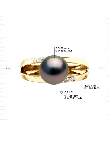 Ring Round Round Bead Round 9-10 mm - Diamonds...