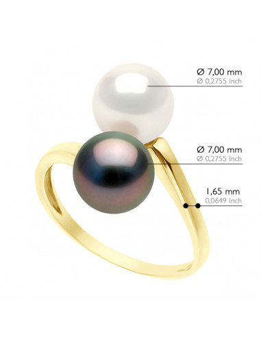 Bague TOI & MOI - Perles de Tahiti et d'Eau...