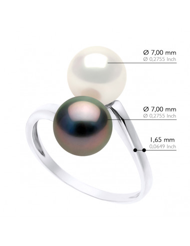 Bague TOI & MOI - Perles de Tahiti et d'Eau...