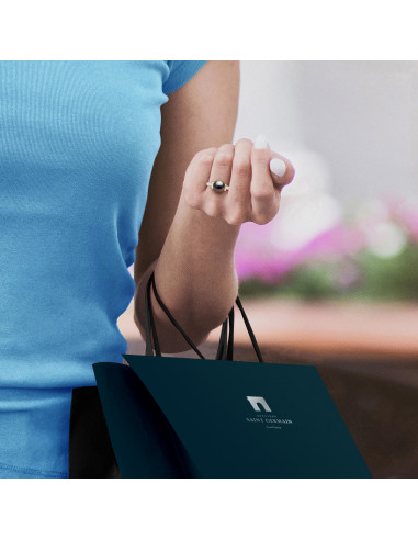 Ring Ring Jewelery Tahitian Pearl Round 9-10 mm...