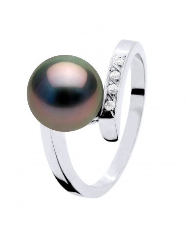 Bague Jonc Joaillerie Perle de Tahiti Ronde 8-9...