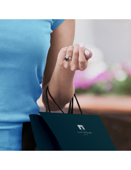 Tahitian Bead Round Round 10-11 mm - Diamonds 0.10 CTS - Gold Jewelry 750 - Bora Bora