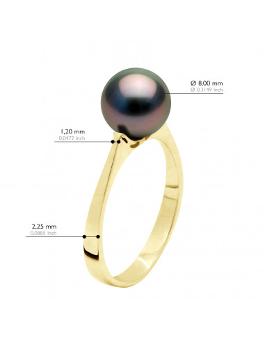 Round Round Tahiti Round 8-9 mm - Gold 375 -...