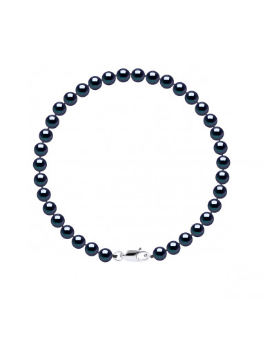Bracelets Rangs de Perles Semi Rondes / Rondes - Tailles de 4 à 7 mm - Mousqueton - Argent 925 - EZE