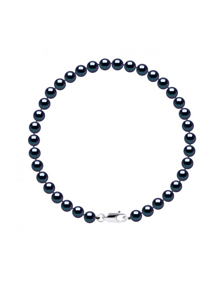 Bracelets Rangs de Perles Semi Rondes / Rondes - Tailles de 4 à 7 mm - Mousqueton - Argent 925 - EZE
