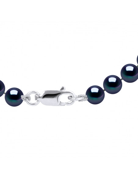 Bracelets Rangs de Perles Semi Rondes / Rondes - Tailles de 4 à 7 mm - Mousqueton - Argent 925 - EZE