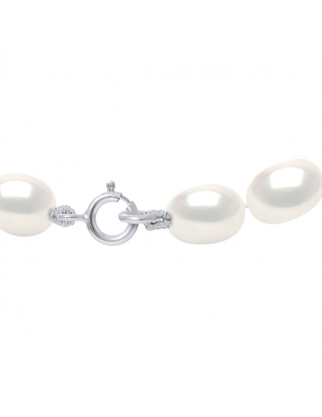 Bracelets Rangs de Perles Grain de Riz - Tailles de 4 à 6 mm - Anneau Ressort - Or 750 - MONTAIGNE