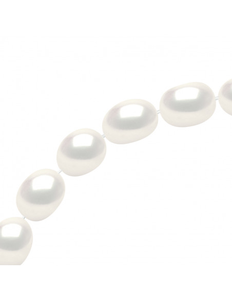 Bracelets Rangs de Perles Grain de Riz - Tailles de 4 à 6 mm - Anneau Ressort - Or 750 - MONTAIGNE