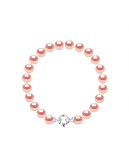 Bracelets Rangs de Perles Semi Rondes / Rondes - Tailles de 5 à 8 mm - Anneau Marin - Argent 925 - BIARRITZ