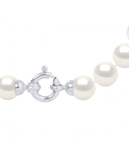 Bracelets Rangs de Perles Semi Rondes / Rondes - Tailles de 5 à 8 mm - Anneau Marin - Argent 925 - BIARRITZ