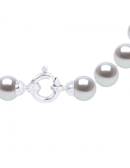 Bracelets Rangs de Perles Semi Rondes / Rondes - Tailles de 5 à 8 mm - Anneau Marin - Argent 925 - BIARRITZ