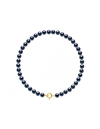 Bracelets Rangs de Perles d'Eau Douce Rondes - Tailles de 4 à 6 mm - Anneau Ressort - Or 750 - VINCENNES