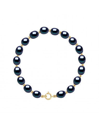 Bracelets Rangs de Perles Ovales 6-7 mm -...