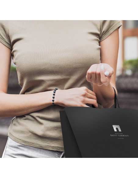 Bracelets Oval Bead Ranks 6-7 mm - Gold Balls - Ergonomic Clasp - Gold 375 - Tuileries