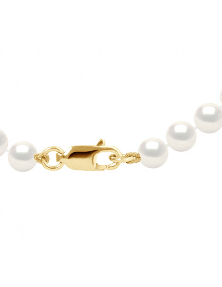 Bracelets Rangs de Perles Rondes - Tailles de 4 à 7 mm - Mousqueton - Or 375 - PASSY