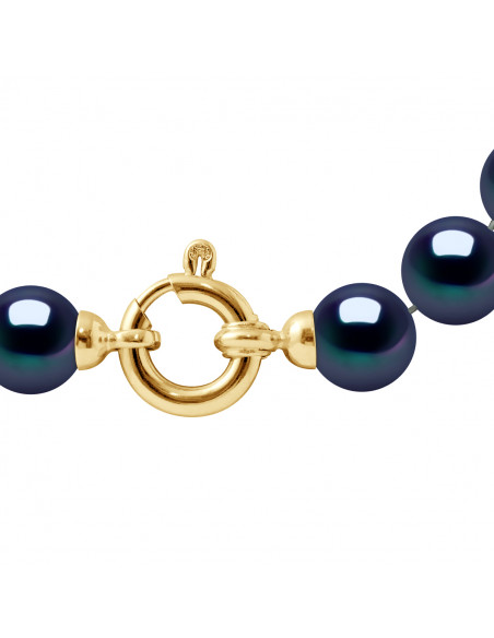 Bracelets Rangs de Perles Rondes - Tailles de 7 à 9 mm - Fermoir Anneau Marin Prestige - Or 750 - TRIOMPHE