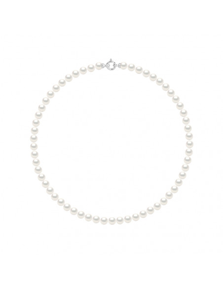 Pearl Range Necklaces - Sizes 5 to 7 mm - 42 cm - Marine Ring - Gold 750 - Vendome