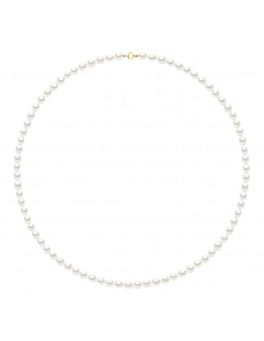Colliers Rangs de Perles Grain de Riz - Tailles de 4 à 6 mm - Anneau Ressort - Or 375 - REPUBLIQUE