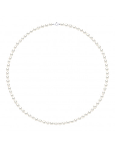 Colliers Rangs de Perles Grain de Riz - Tailles de 4 à 6 mm - Anneau Ressort - Or 375 - REPUBLIQUE