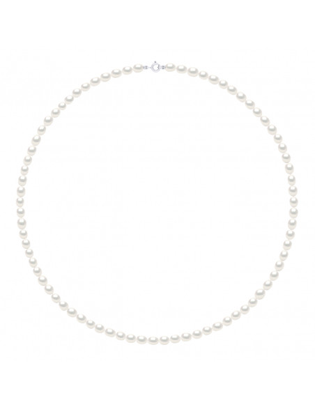 Necklaces rice pearls rice - sizes from 4 to 6 mm - spring ring - Gold 750 - Montaigne