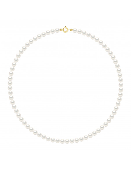 Colliers Rangs de Perles Rondes - Tailles de 4 à 6 mm - Fermoir Ergonomique - Or 375 - BASTILLE