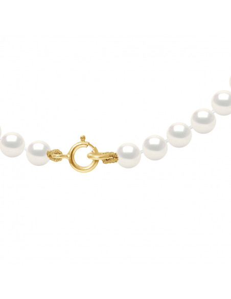 Row Freshwater Bead Necklaces - Sizes from 4 to 6 mm - Spring Ring - Gold 375 - Surnens