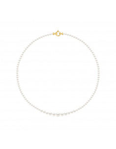 Necklaces in Fall - Rounds of round pearls from 6 to 3 mm...