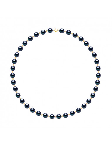 Colliers Rangs de Perles Ovales 6-7 mm - Boules Or - Fermoir Ergonomique - Or 750 - PALAIS